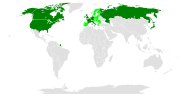 خريطة دول مجموعة الثمانية والاتحاد الأوروبي