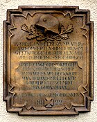 Memorial plaque for the employees of the M. & E. Hirsch Radeberg glassworks who died in World War I