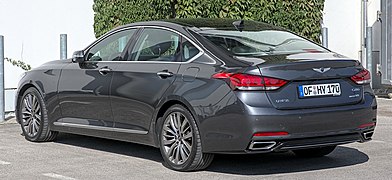 Genesis G80 (DH) - left rear view