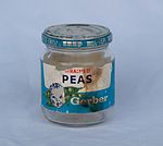 Gerber baby food jar Gerber Strained Peas.jpg