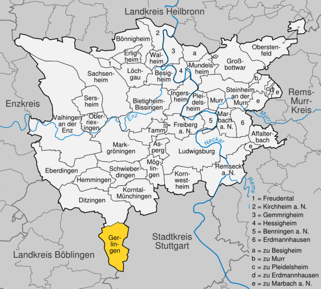 Gerlingen - Localizazion