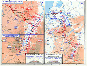 Карта на операцията от януари 1945 г.