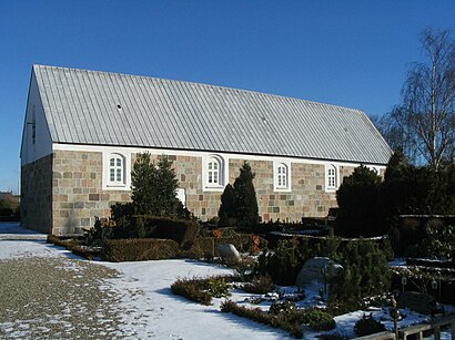 Sådan kommer du til Gimsing Kirke med offentlig transport – Om stedet