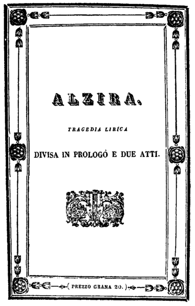 File:Giuseppe Verdi - Alzira - titlepage of the libretto - Naples 1845.png