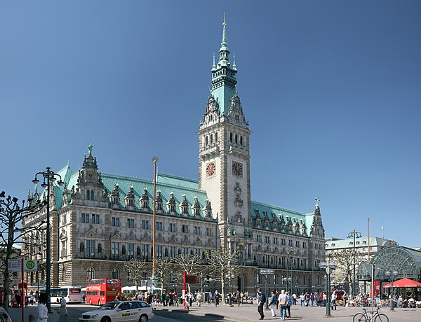 Hamburg City Hall (Rathaus), seat of the Hamburg Senate