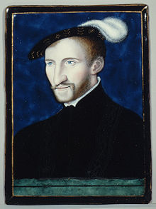 Henry II, successor to Queen Catherine as King of Navarre, pursued the reunification of Navarre Henri d'Albret (1503-1555), King of Navarre.jpg