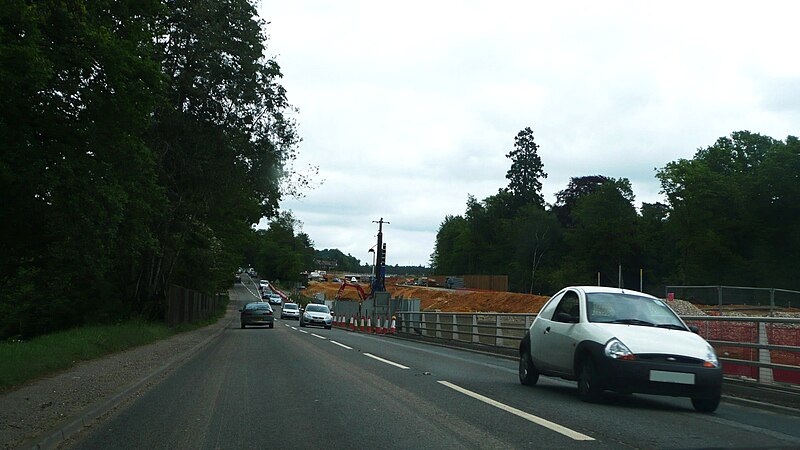 File:Hindhead A3 Portsmouth Road roadworks 4.JPG