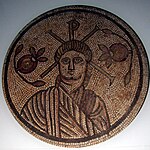 罗马基督徒带凯乐符号的镶嵌画，英国辛顿·圣玛丽镇（英语：Hinton St. Mary）