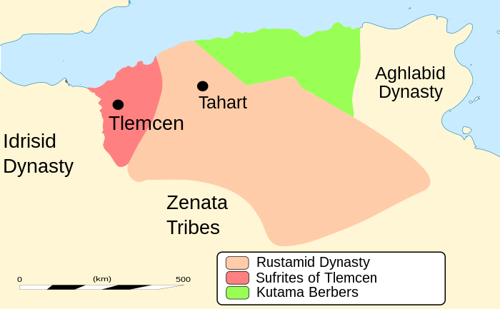 The Ibadi Rustamid dynasty ruled over much of modern-day Algeria for over a century.