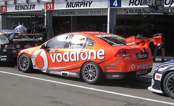 Craig Lowndes placed second driving a Holden VE Commodore