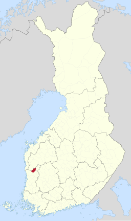 Honkajoki kommuns läge i Finland år 2020, innan sammanslagningen 2021