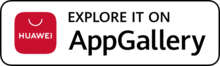 AppGallery badge with 'Explore it on AppGallery' text Huawei AppGallery white badge EN.png