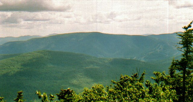 Hunter Mountain from Black Dome to the north. Ski trails visible at right.
