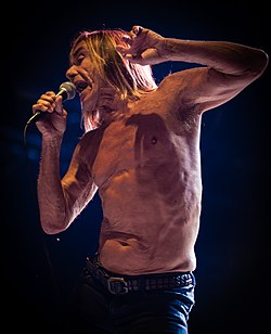 Iggy Pop performing with The Stooges in 2012.