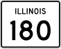 Illinois Route 180 marker