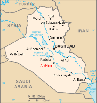 Description de l'image Iraq map najaf.png.