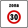 Italian traffic signs - zona 30 kmh.svg