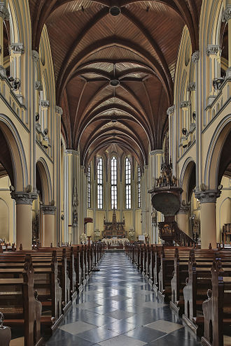 View of the cathedral nave and vault Jakarta Indonesia Jakarta-Cathedral-01.jpg