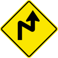 W1-3 Double bend or series of bends, first to the right