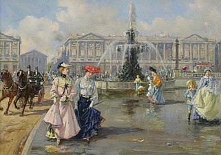 Joaquín Pallarés Allustante, Place de la Concorde, vers 1872.