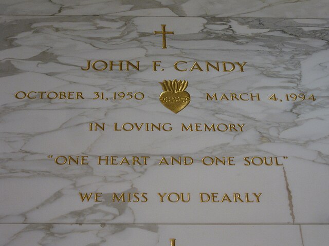 Candy's crypt in the mausoleum at Holy Cross Cemetery, Culver City, California