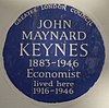Джон Мейнард Кейнс 46 Гордон алаңындағы көгілдір тақта.jpg