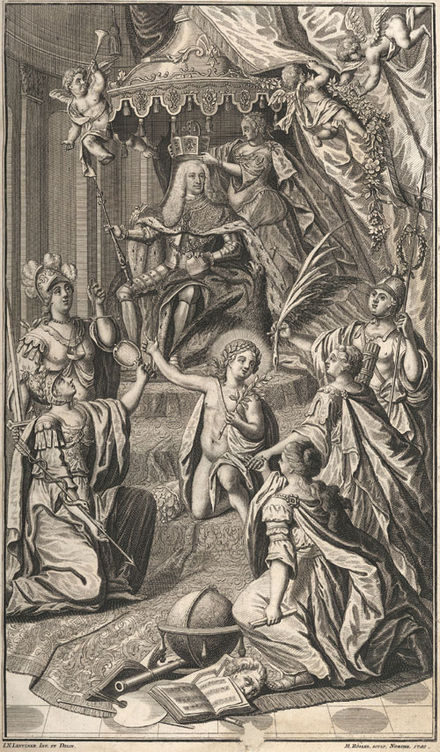 Allegorical depiction of Charles's coronation as Holy Roman Emperor (1742)