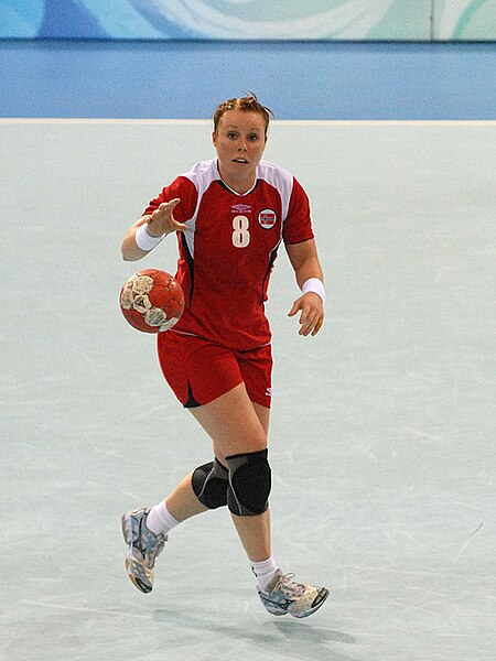 Karoline Dyhre Breivang during the match against Romania on 17 August