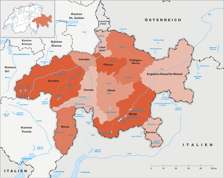 Regions of Canton Graubünden