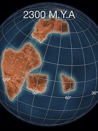 Map of Kenorland breaking up 2.3 billion years ago Kenorland breaking up.jpg