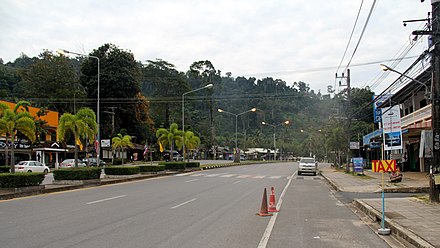 The main highway (Route 4) through Khao Lak