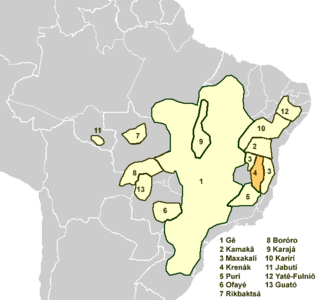 Krenak languages Macro-Jê language branch of Brazil