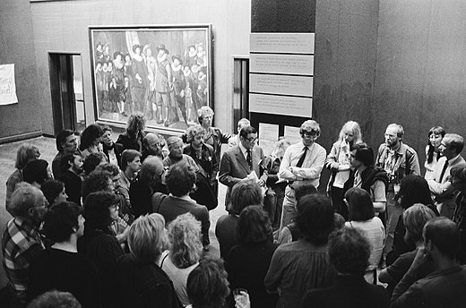 Kunstenaars bezetten de Nachtwachtzaal in 1979