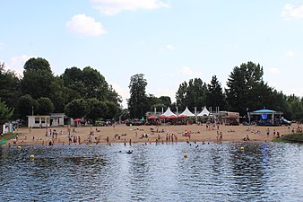 La plage de Montrichard en 2014.