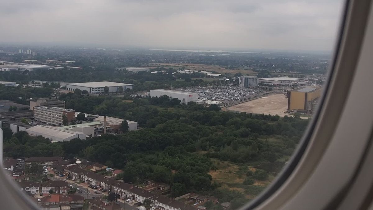 Landing in London.