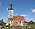 Vue de l'église de Lehnsdorf, XIIIe siècle