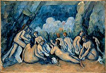 保羅·塞尚的《泳客（英語：The Bathers (Cézanne)）》，127 × 196cm，約作於1900-1906年，自1964年起收藏[85]