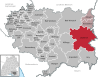 Lage der Stadt Leutkirch im Allgäu im Landkreis Ravensburg