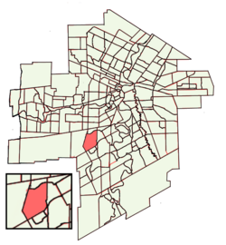 Location of Linden Woods within Winnipeg