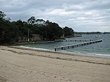 Little Manly Beach in Little Manly Cove, facing east