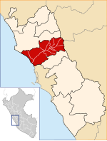 Location of the province Huaral in Lima.svg