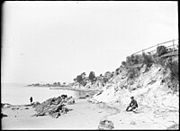 Lords Beach in 1930 depicting its natural eroding foreshore