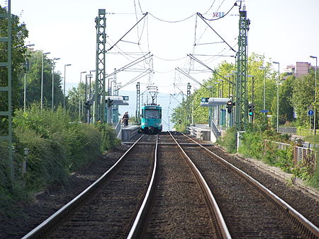 Ludwig Landmann Straße, Stadtbahngleise