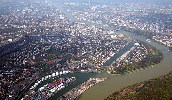 Aerial view of Ludwigshafen
