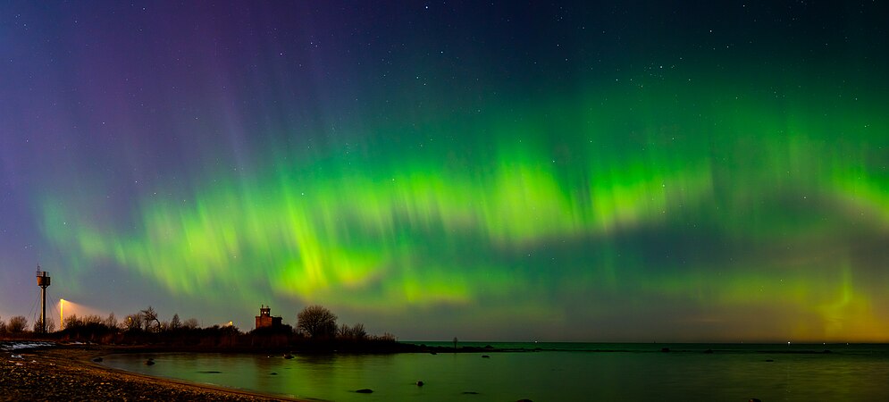 Northern lights in Maardu, Estonia. Photo by Maxim Bilovitskiy
