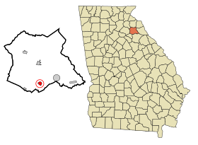 Madison County Georgia Incorporated and Unincorporated areas Colbert Highlighted.svg