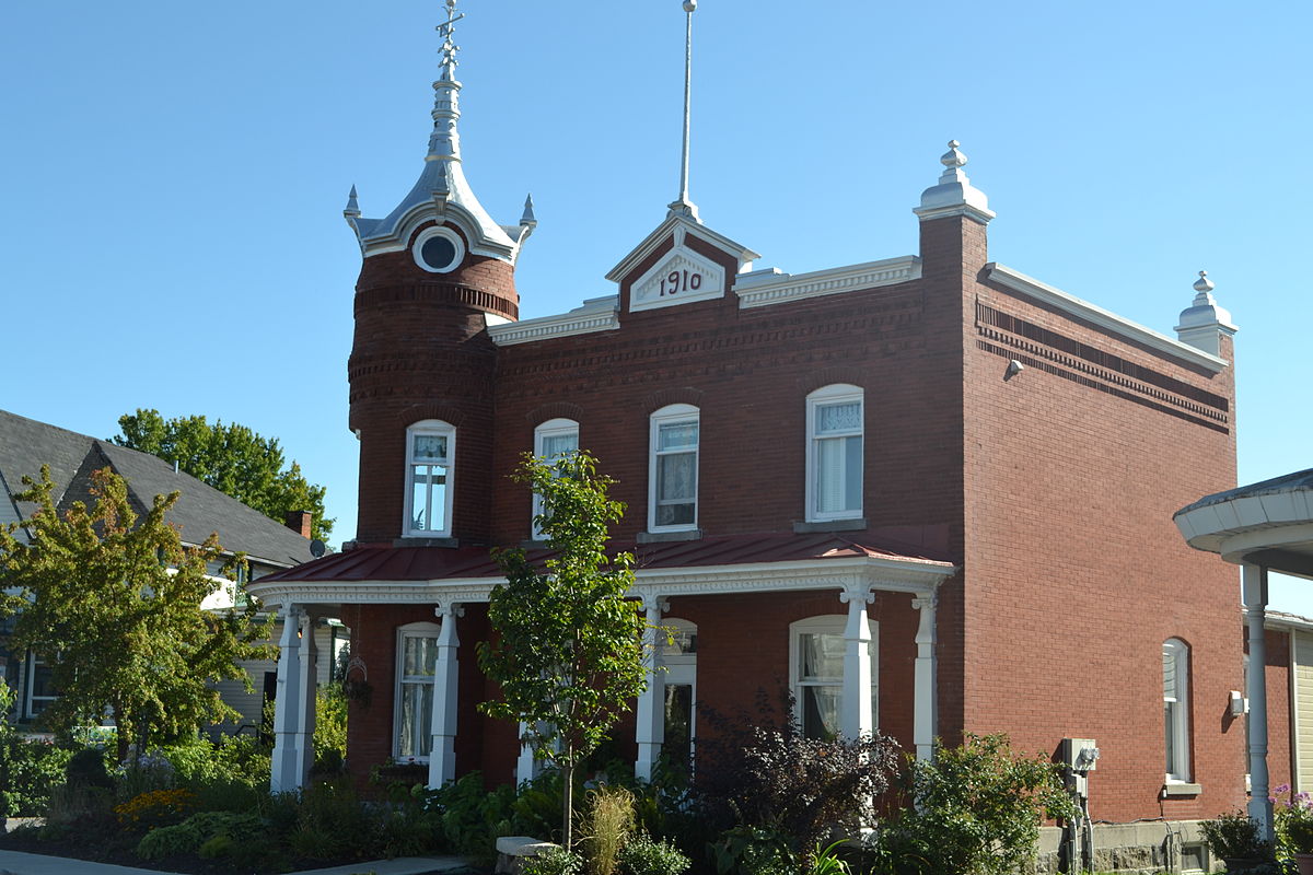 Mais j. Освальд Форест. Saint Roch de l'Achigan City Hall 1881.