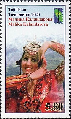 Malika Kalontarova 2020 postimerkki Tajikistan.jpg