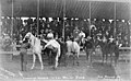 Man changing horses in a relay race at the Round-Up, Pendleton, Oregon, between 1910 and 1915 (AL+CA 1857).jpg
