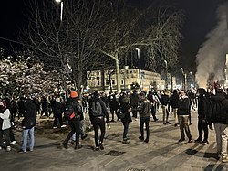 Demonstrations in Nantes in the evening of 16 March. Manifestation a Nantes le 16 mars 2023 suite a l'utilisation du 49.3 dans la journee (9).JPG